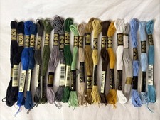 DMC 25 Embroidery Floss 100 Cotton Lot Of 20 Skeins Mixed Colors Assortment B