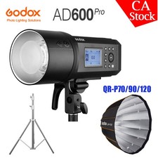 US Godox AD600 Pro TTL 1/8000s Outdoor Studio Flash QR-P70/90/120 Softbox Stand