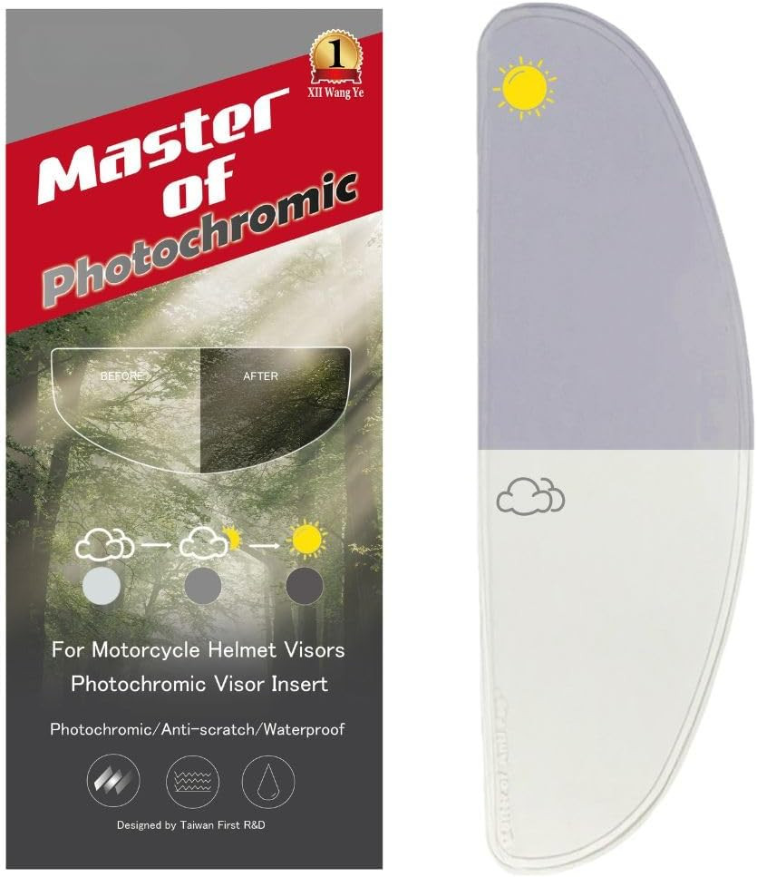 Pellicola Fotocromatica E Anti-Appannamento per La Visiera Di Un Casco Da Moto a