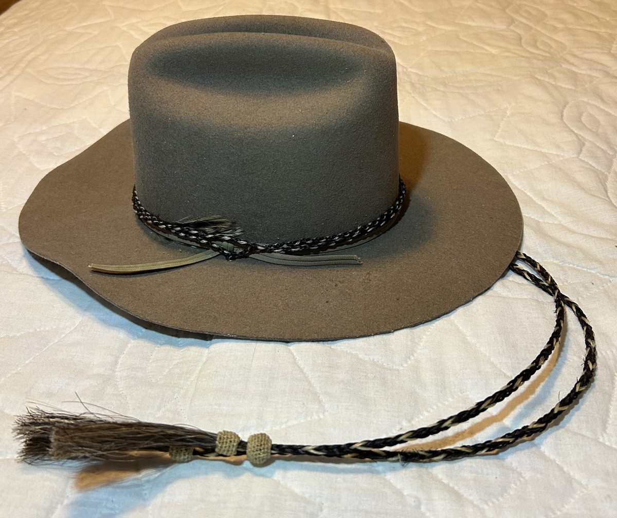 Stetson Stallion Wool Felt Cowboy Hat Brown Size 6 5/8 with  display picture 3