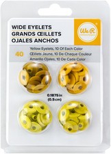 We R Memory Keepers WER-EW-41587 Eyelets Wide 40/Pkg-Yellow thumbnail