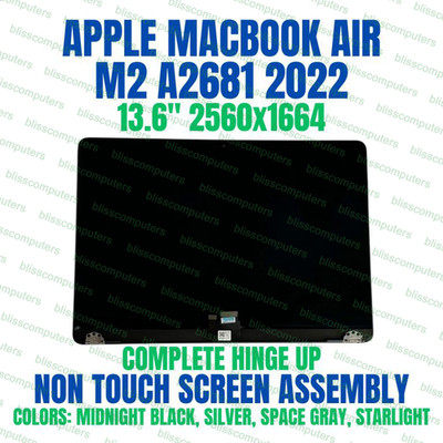 OEM LCD Screen Display Assembly Starlight MacBook Air 13'' M2 A2681 2022