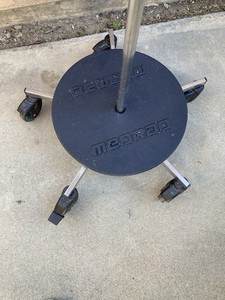 Medrap IV Pole Adjustable Height 4 Hooks Wheeled Base Emergency Medicine