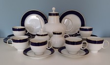 Kaffeeservice Heinrich, Echt Kobalt- Serie Rondo, Vintage 60er Jahre
