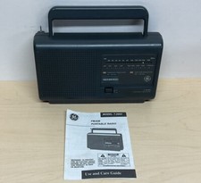 General Electric AM FM Radio Portable Receiver Model 7-2662C Tested Working Vtg