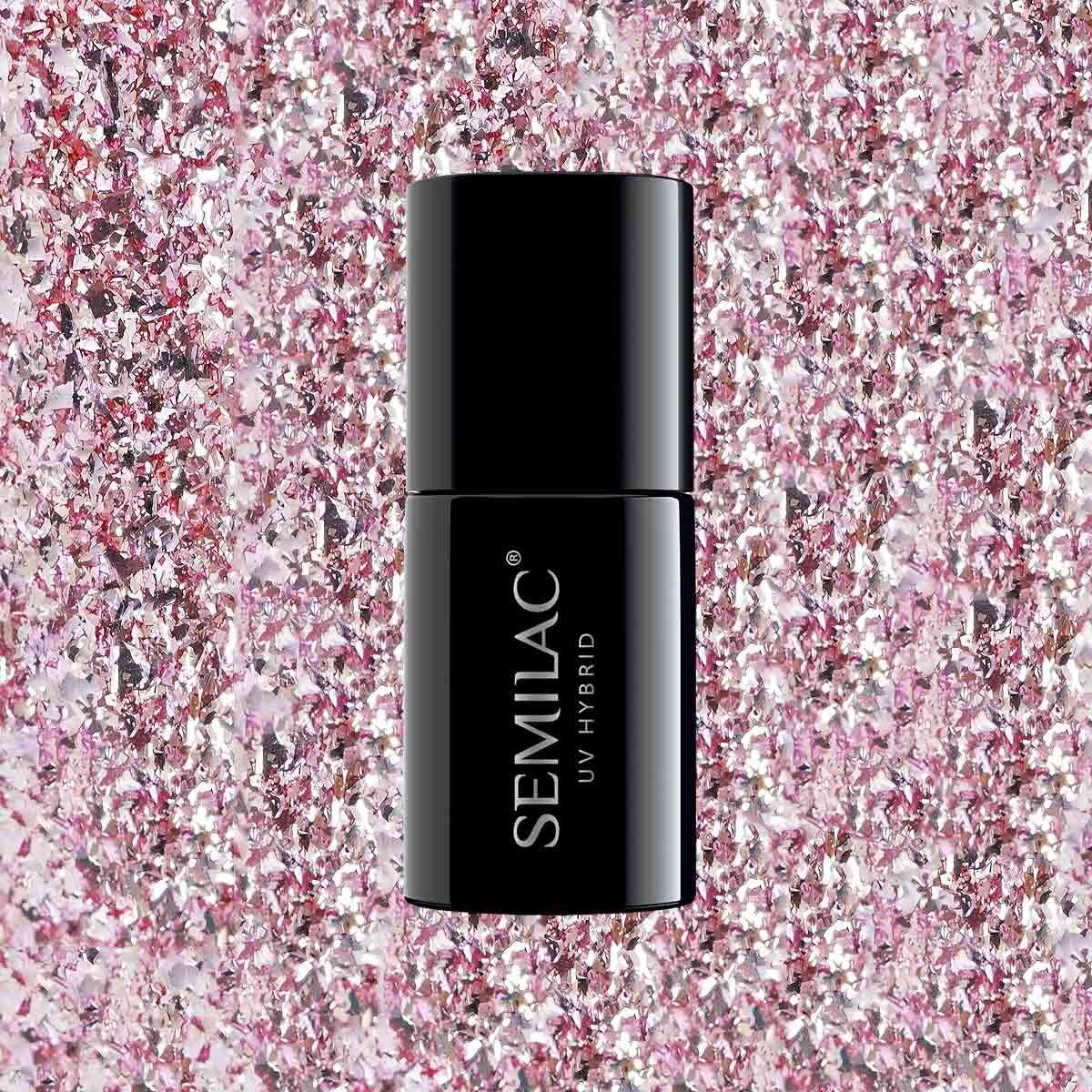 293 Rose Gold Silver UV Hybrid SEMILAC Nail Gel Polish Soak Off