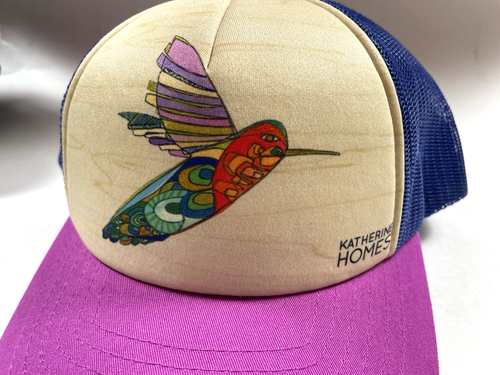 Katherine Homes Youth Trucker Hat Hummingbird Wolves Back Mesh Snapback LOT OF 2 - Picture 4 of 10