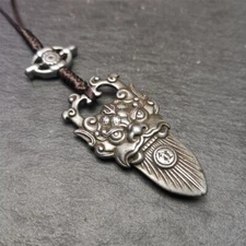 Tibetan Buddhist Amulet,Kirtimukha Pendant,Bhoma,Banaspati,1.97" × 1.0"