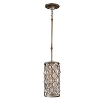 Elstead Lucia HäNgeleuchte E27 35Cm BrüNiertes Silber
