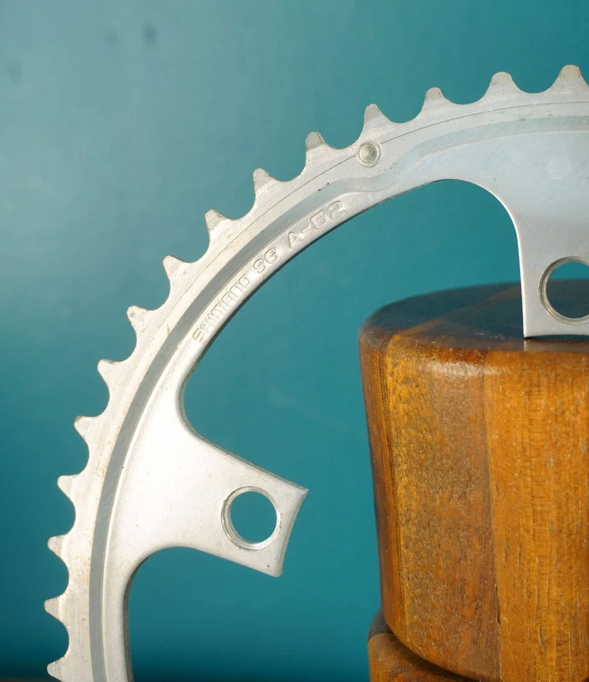 Plato Shimano 52T 130 BCD bicicleta de carretera vintage años 80 105 600 Ultegra Dura Ace Foto 2 de 3