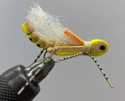 STRIKE FLY COMPANY One Dozen (12) - Thunder Thigh Hopper - Yellow - Terrestrial