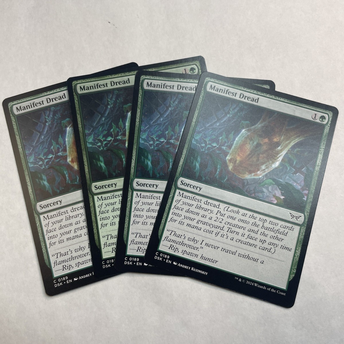2 x MTG Manifest Dread Duskmourn: House of Horror Regular 0189 sorcery green set | eBay 2 x MTG Manifest Dread Duskmourn: House of Horror Regular 0189 sorcery green set | eBay