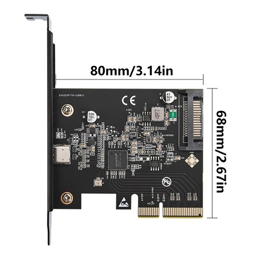 PCIe3.0x4 to USB3.2 Type C Expansion Card for Fast Data Transfer Up to 20Gbps - Picture 8 of 8