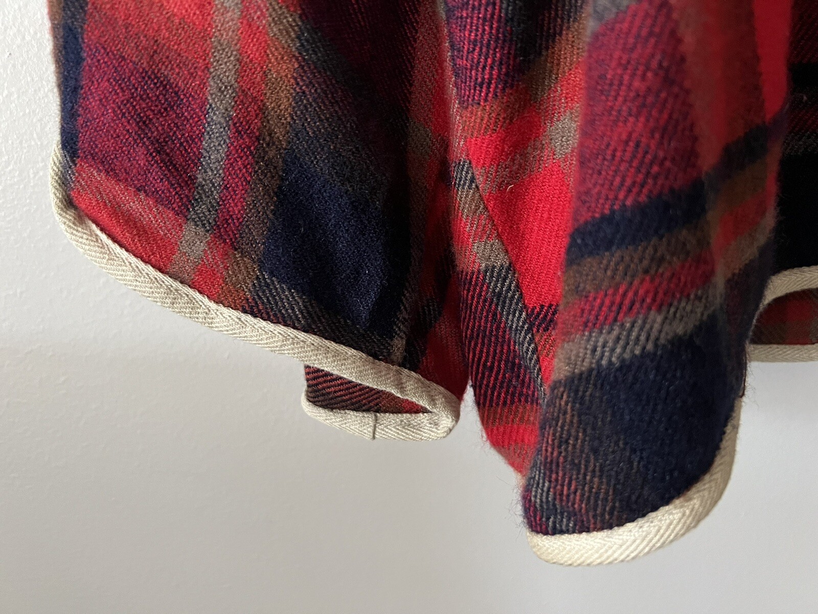 Men's Urban Equipment Country Red Deep Navy Plaid Flannel Lining Jacket XL