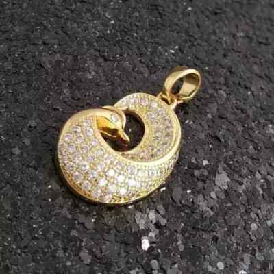 Real Moissanite 2.00Ct Round Cut Women's Fancy Pendant 14K Yellow Gold Plated