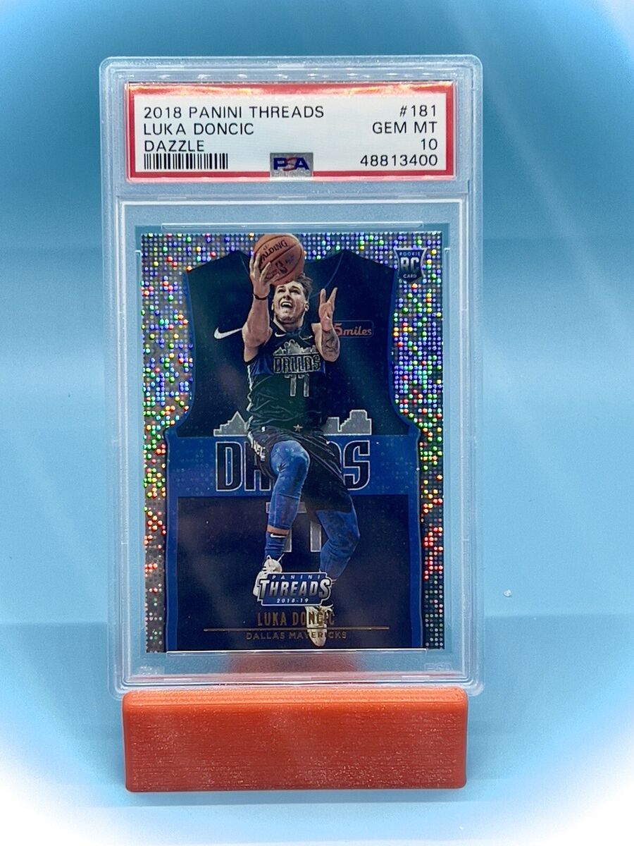 2018 Panini Threads Luka Doncic Dazzle #181 Blue Jersey RC 2018 Panini Threads Luka Doncic Dazzle #181 Blue Jersey RC