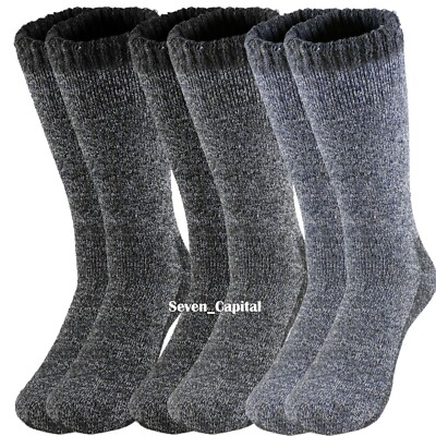 3 Pair Mens Winter Heavy Duty Heated Thermal Warm Socks Insulated Boot Sox 10-13 - Foto 2