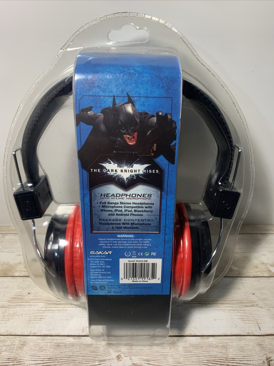 Batman Headphones w/ In-Line Microphones -The Dark Knight Rises
