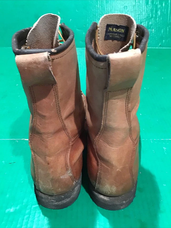 Botas de Trabajo De Colección Mason Chippewa Falls 9 E Plantilla Terciopelo-eez Hechas en EE. UU. Puntera Sin usar, en caja Foto 4 de 4