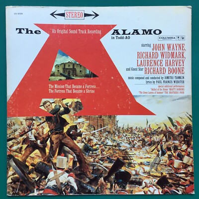 Dimitri Tiomkin THE ALAMO Film Soundtrack LP John Wayne Todd-AO Davy Crockett US