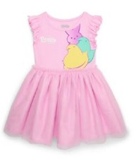 PEEPS NEW  Girl's Licensed EASTER Dress size 12M Pink/aqua Chicks