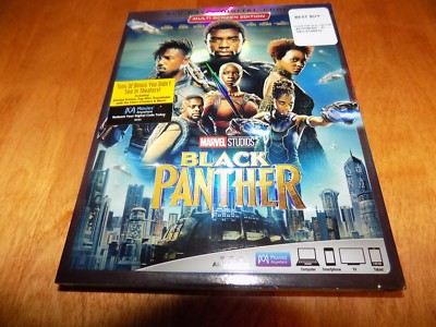 BLACK PANTHER Marvel Studios Slip Cover BLU-RAY DISC + Digital SEALED NEW