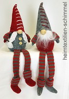 Kantenhocker Wichtel Kantensitzer Weihnachten Winter Gnom Dekofigur Paar Dekorat