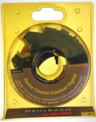 Oehlbach Home-Cinema-Kabelset-Digital, 4 Kabel - Komplettsatz Heim Kino Set 840