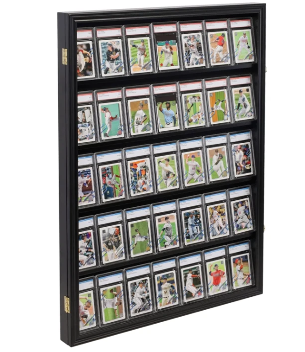 Lockable 35 Graded Sports Card Display Case, for Football, Baseball, Basketball - Image 4 of 4