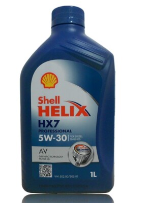 Shell Helix HX7 Professional AV 5W30 Motoröl 1 Liter VW 50500 VW 50501
