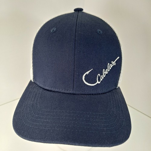 Cabelas Snapback Trucker Hat Blue Bass 