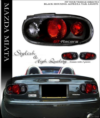 For 1990-1997 Mazda Miata Mx-5 Jdm Black Sport Style Altezza Tail lights Lamp Ks