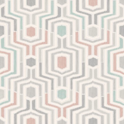 Grandeco Meso Green & Blush Geometric 134401