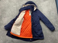 Garage Jacket Women's Small Blue Tran Seasonal Parka Outdoors Hooded Quilted