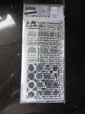 *NEW* TIM HOLTZ (Stampers Anonymous) STAMPS & STENCIL 'Doodles & Phrases'
