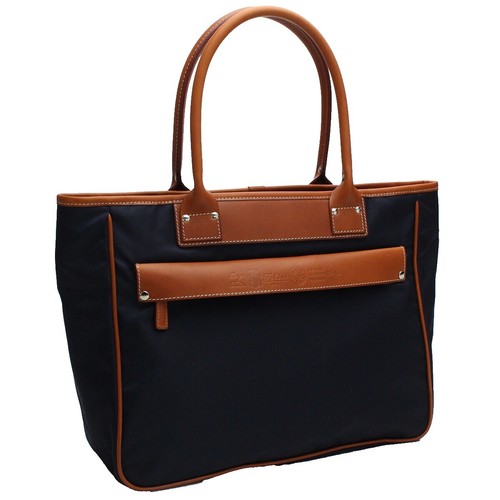Felisi Soliso 2-Way Boston Bag Large Capacity Black Nylon Leather