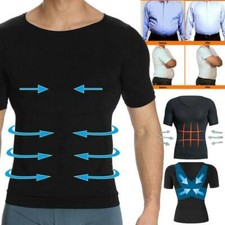 Men Abs Abdomen Gynecomastia Compression Shapewear Shirt to Hide Man Boobs Moobs