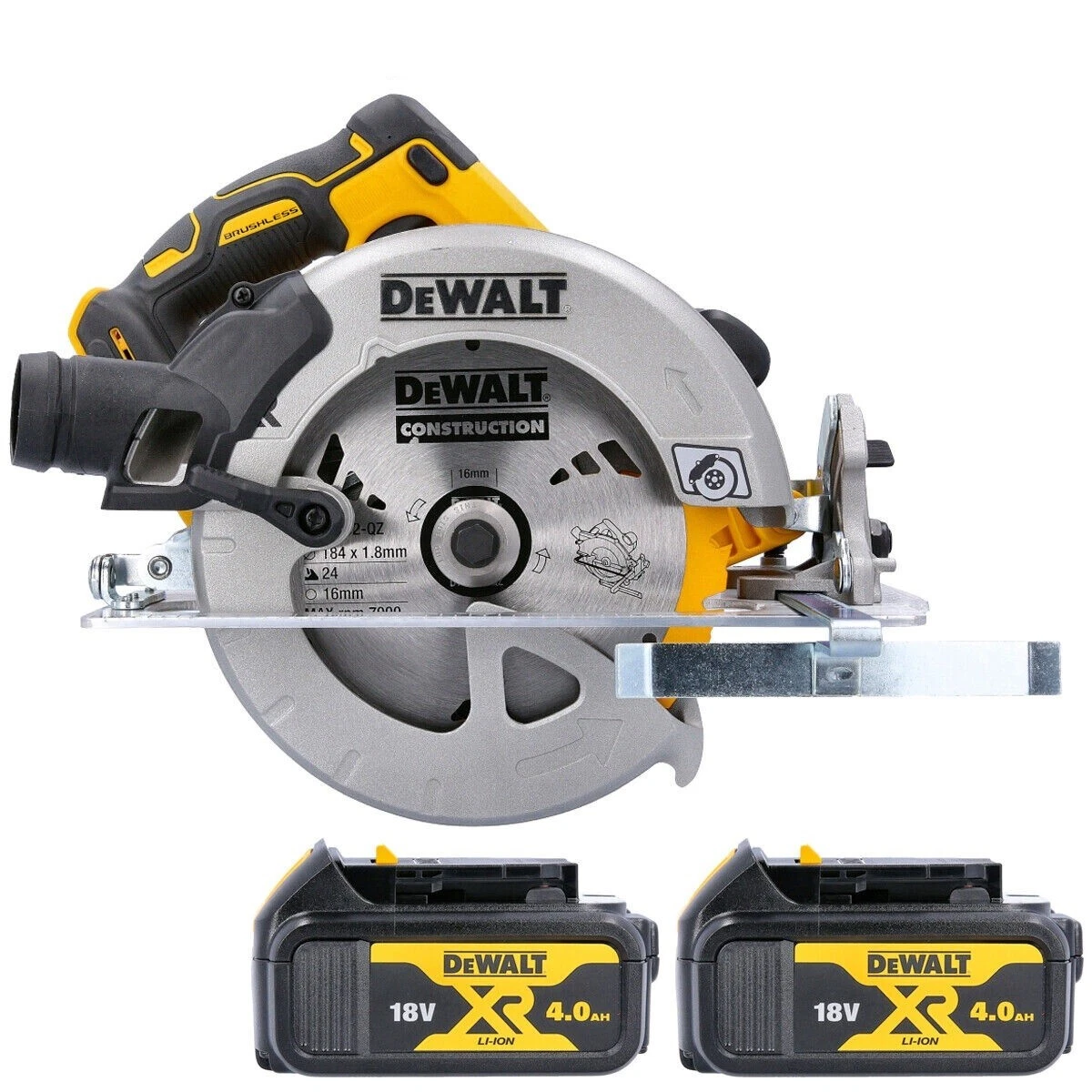 Dewalt dcs570n 18v cordless xr brushless circular saw 184mm hot sale