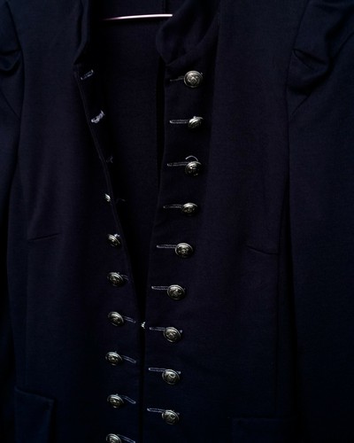 Blazer tipo parata Topshop blu scuro taglia s/m collo coreana - Imagen 2 de 5