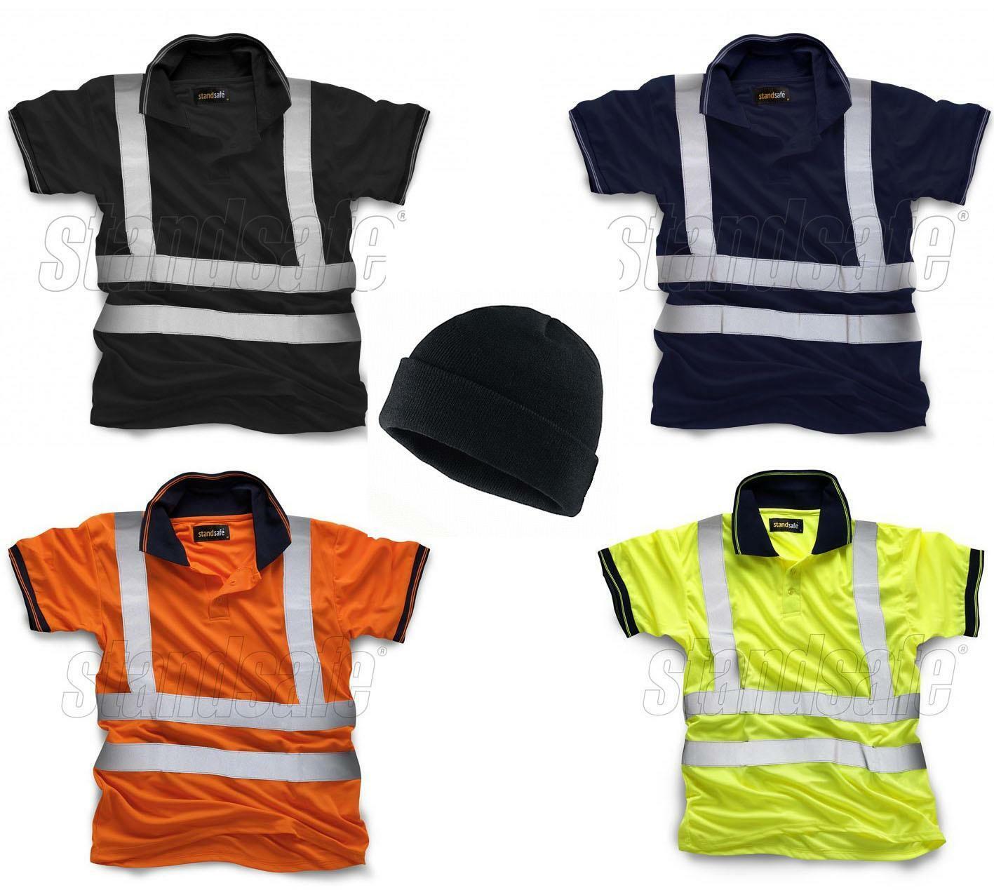 Standsafe Reflective Security High Visibility Work Polo Tshirt F