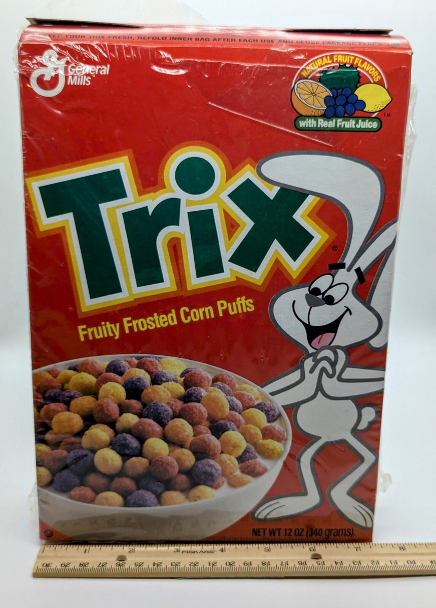 1990 ADVENTURES IN BREAKFAST ZONE #3 Comic W/Trix Cereal Box & #3