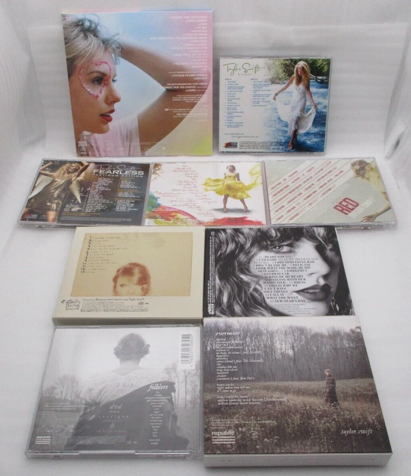 TAYLOR SWIFT 9CDs RED, evermore, Speak Now, 1989, Lover, folklore Japan ver - Image 2 of 4