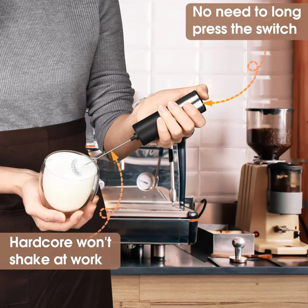 Milk Frother Handheld,Electric Milk Frother for Coffee with Stand ,Coffee Frothe