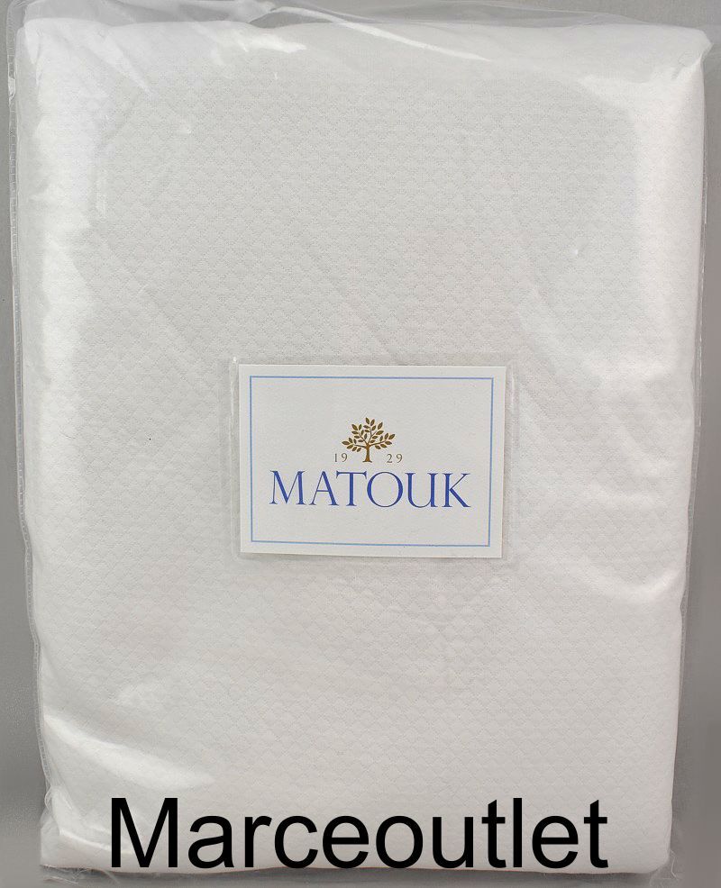 Matouk Elliot Diamond Pique QUEEN Coverlet White eBay