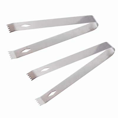 EDELSTAHL EISWÜRFEL ZANGE ZUCKERWÜRFEL BUFFET BAR ZITRONENSCHEIBEN 6''15cm 2 Stück