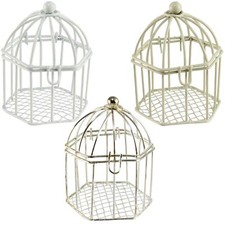 Straight Wedding Favour Bird Cages.  Wedding Sweets Pail