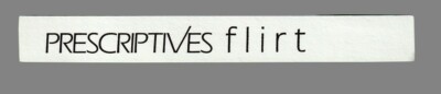 Werbekarte - Advertising Card - Flirt de Prescriptives
