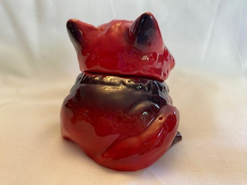 Kevin Francis Face Pots 2000 "Tala" the Red Wolf Flambe proto signed NIB w/COA - Bild 5 von 12