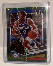 2023-24 Panini Donruss - Tyrese Maxey #152 Holo Green Laser
