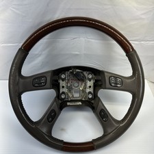 2003-2006 Escalade Cadillac Steering Wheel Leather Wood Grain 03 04 06 P21997721